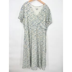 NorthStyle Ditsy Floral Midi Lace Dress XL Cottagecore Feminine Boho Romantic